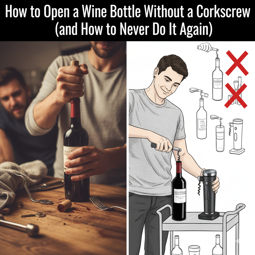 how to open a wine bottle without corkscrew